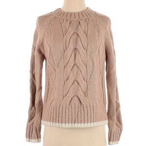 Faherty Cable Knit Baby Alpaca Wool Crew-Neck Sweater - Size Small